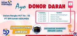 Bank Kebumen Adakan Donor Darah di HUT yang Ke - 52